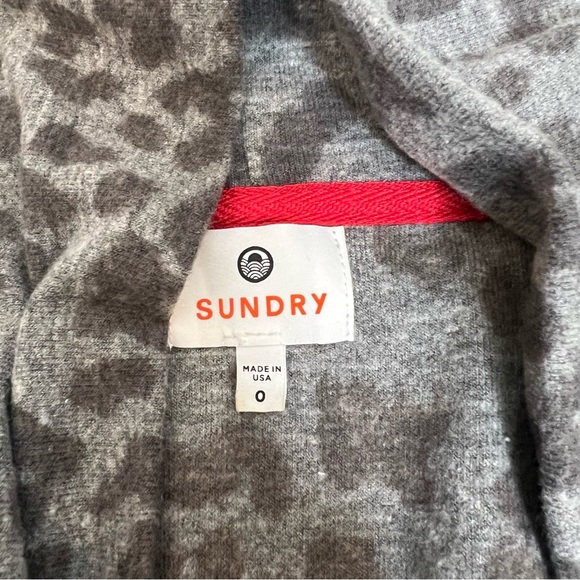 SUNDRY Leopard Print Open Cardigan - Picture 7 of 11